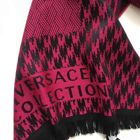 Versace Collection Unisex Black-Violet Scarf - Picture 2 of 4